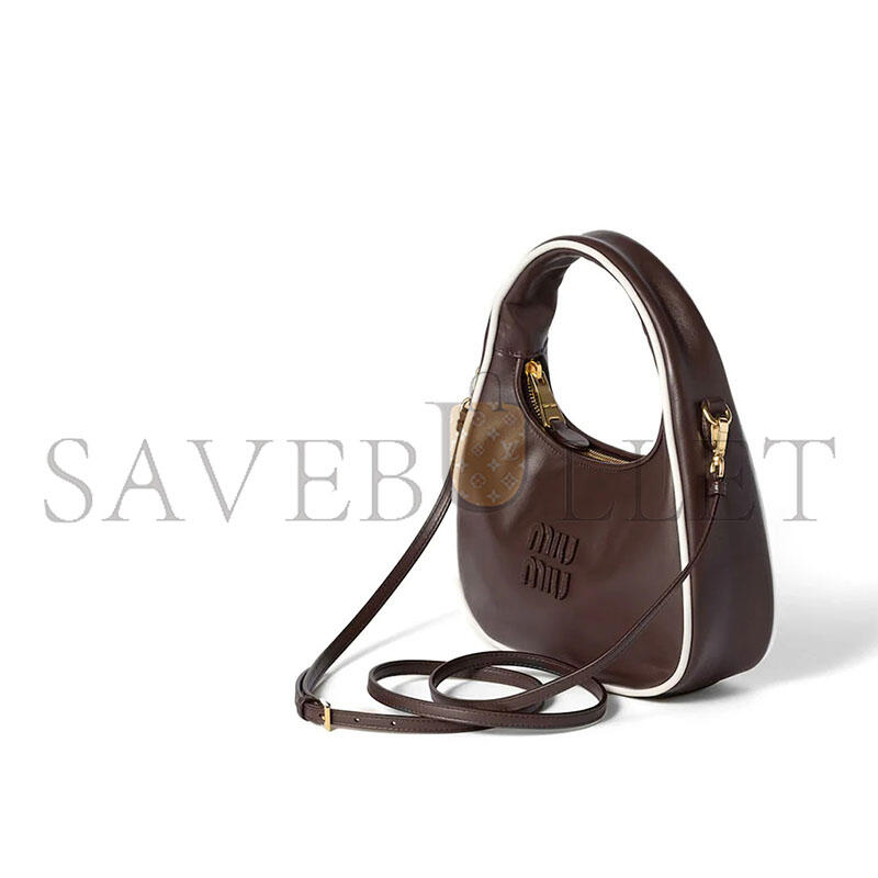 MIU MIU WANDER PIPED-LEATHER BAG 5BC125 (20*13*6cm)